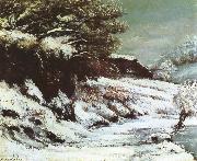 View of snow Gustave Courbet